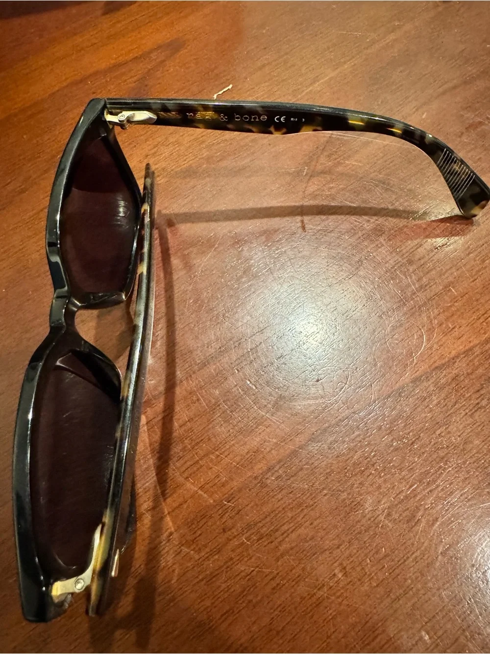 rag & bone Black Tortoiseshell Frame Sunglasses